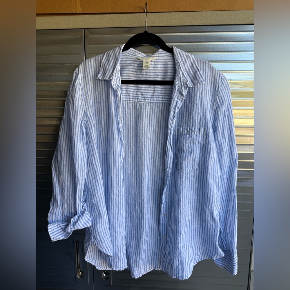 H&M Striped Button Down Blouse(Women’s)